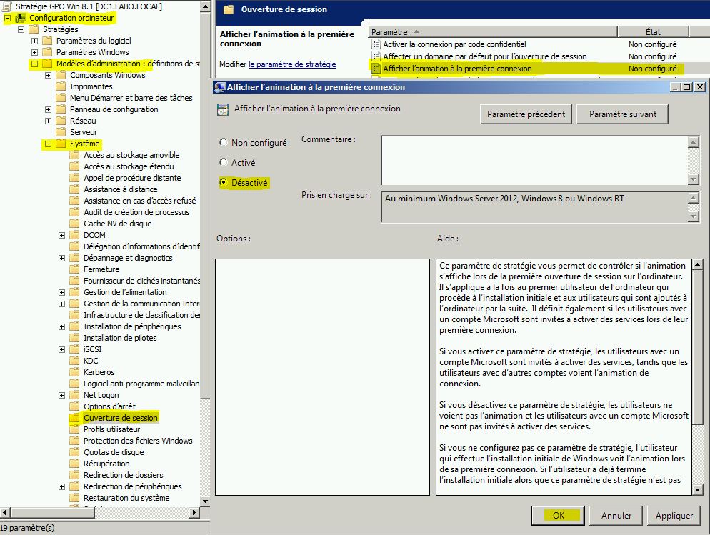GPO Stratégies pour Windows 8.1 et Windows 10 PC2S Bubu